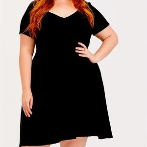 Super Soft Plush Vee Neck Skater Dress